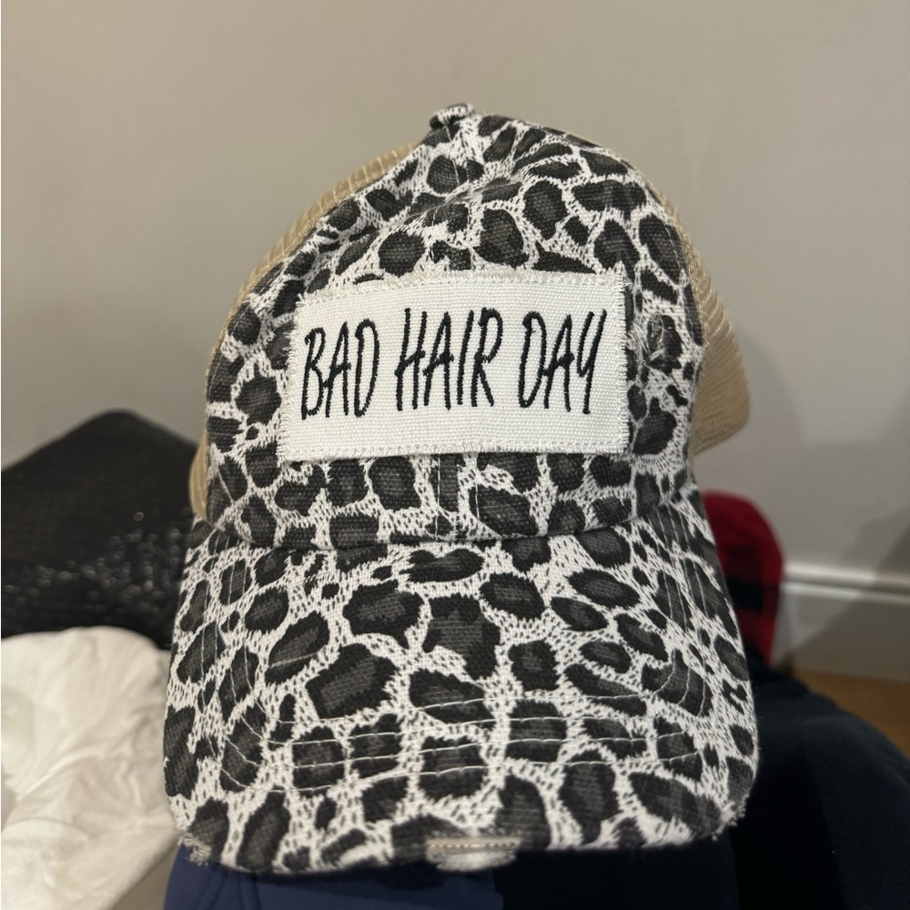 Bad hair day ponytail baseball hat